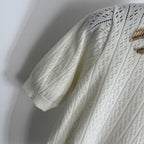 MIUMIU SHORT-SLEEVE KNIT TOP STYLE 397