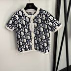 DIOR 25S SHORT-SLEEVE KNITTED CARDIGAN STYLE 330