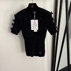 CHANEL 25S SHORT-SLEEVE PULLOVER SWEATER 339