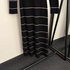 CHANEL 25S STRIPED KNIT SWEATER DRESS 335