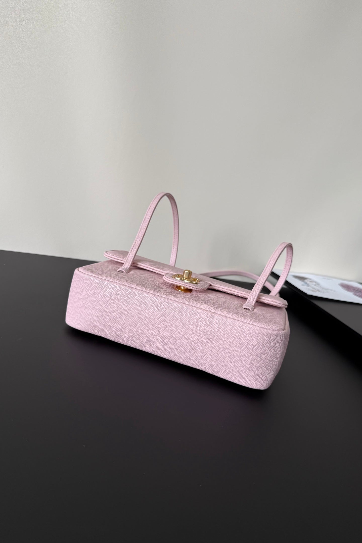 Chanel 26 Shoulder Bag 22 Light Pink Caviar Leather