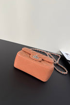 CC Flap Bag 17cm Brown Brick Sheepskin SHW 284818