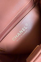 CC Flap Bag 17cm Brown Brick Sheepskin GHW 284820