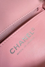 CC Flap Bag 17cm Pink Sheepskin SHW 284823