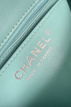 CC Flap Bag 17cm Light Blue Sheepskin SHW 284837