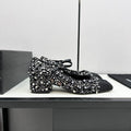 CC MARY JANE IN BLACK SEQUINS AND VELVET