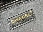 CHANEL 25S HOBO RETRO BAG 24 IN BLACK CALFSKIN GOLD HARDWARE