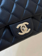 CC 24K Mini Flap Bag 18cm Black Lambskin Light Gold Hardware