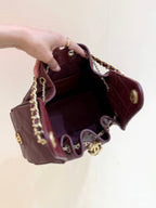 CHANEL 25S HANDBAG IN ROSSO ANCORA RED 30 GRAINED CALFSKIN GOLD HARDWARE