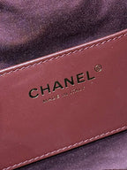 CHANEL 25S HANDBAG IN ROSSO ANCORA RED 30 GRAINED CALFSKIN GOLD HARDWARE
