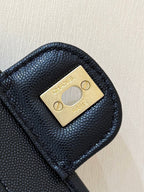 Chanel 2025 Four-Leaf Clover Backpack Black Gold Caviar Leather 342116