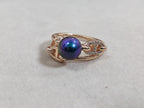 HM Pig Nose Black Pearl Rose Gold Ring