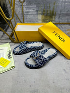 FF Feel 10 Blue Grey FF jacquard Slide