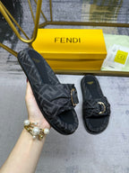 FF Feel 10 Black FF jacquard Slide