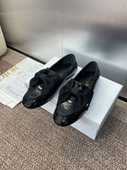DIOR 25S LOAFER IN BLACK PATENT CALFSKIN AND GROSGRAIN
