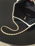 Chanel 2025 Maxi Hobo Bag 31cm Black mix White Straw Leather 320857