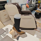 BALENCIAGA 25S POINTED-TOE HIGH HEELS 90 MM IN BLACK FABRIC AND LEOPARD PRINT CALFSKIN STYLE 2