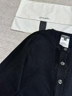 CC Cardigan In Black Wool Viscose