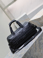TRAVEL TOTE BAG 50 IN BLACK PLAID NYLON