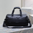 TRAVEL TOTE BAG 50 IN BLACK PLAID NYLON