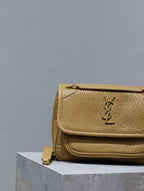NIKI BABY 22 IN DIJON YELLOW ELEPHANT PATTERN LAMBSKIN