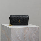Gaby Phone Bag 19cm Black Quilted Leather GHW