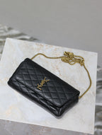 YSL 25S SAINT LAURENT GABY 19 IN BLACK QUILTED CALFSKIN GOLD HARDWARE