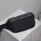 YSL 25S CLASSIC CROSSBODY BAG 26 IN BLACK CANVAS SILVER HARDWARE