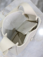 YSL 25S LE 5 À 7 BAG 16 IN BLANC  GRAINED CALFSKIN GOLD HARDWARE