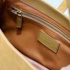 LE 5 À 7 BAG  25 IN BRONZE BROWN SUEDE COPPER LOGO