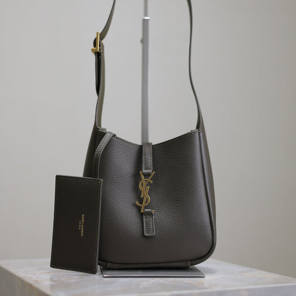 YSL 25S LE 5 À 7 BAG 16 IN LIGHT MUSK GRAINED CALFSKIN GOLD HARDWARE