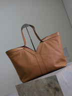 TOTE BAG 50 IN CINNAMON BROWN CALFSKIN