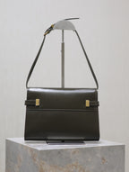 MANHATTAN IN BOX SMALL 24 IN KOMBU GREEN CALFSKIN GOLD HARDWARE