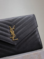 CASSANDRE CLUTCH 21 IN BLACK LAMBSKIN GOLD HARDWARE