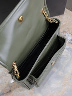 NIKI BABY 22 IN UNIFORM GREEN LAMBSKIN GOLD CHAIN