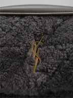 JAMIE BAG 25 IN DARK GRAY LAMB WOOL
