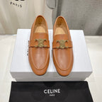 TRIOMPHE LOAFER IN BRONZE BROWN SMOOTH CALFSKIN GOLD HARDWARE