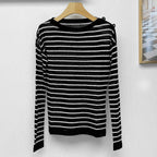 DIOR 25S OFF-SHOULDER STRIPED TOP 550