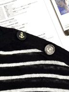 DIOR 25S OFF-SHOULDER STRIPED TOP 550