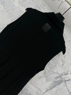 Loewe 25 Sleeveless Pleated Shirt Black Polyester Fiber