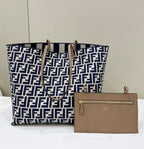 LARGE ROLL 33 IN MIDNIGHT BLUE MIX WHITE JACQUARD FABRIC