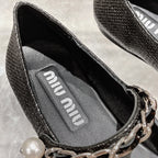 MARY JANE SANDAL CAP TOE BLACK SHEEPSKIN