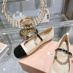 MARY JANE SANDAL CAP TOE BRIGHT CREAM SHEEPSKIN
