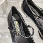 Slingback Shoes Black Beads