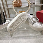 VIV' UP SNEAKERS IN SLIVER PATENT CALFSKIN