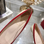 ROGER VIVIER 25S TROMPETTE BALLERINAS 25MM IN IVORY CALFSKIN