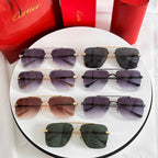 SANTOS SQUARE FRAME SUNGLASSES 524492 IN METAL AND WOODEN