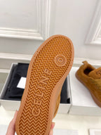 HUNTINGTON LOW LACE-UP SNEAKER IN PERU BROWN SUEDE AND MESH