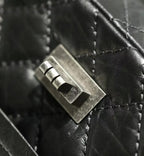CC 2026 Classic 2.55 Flap Bag Black Aged Lambskin Silver Hardware