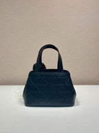 Prada 2026 Quilted Symbole Tote Bag Black Calfskin